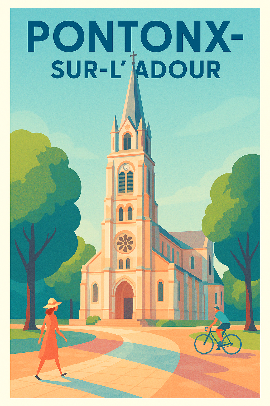 Affiche de Pontonx-sur-l'Adour - charme et sérénité au coeur des Landes