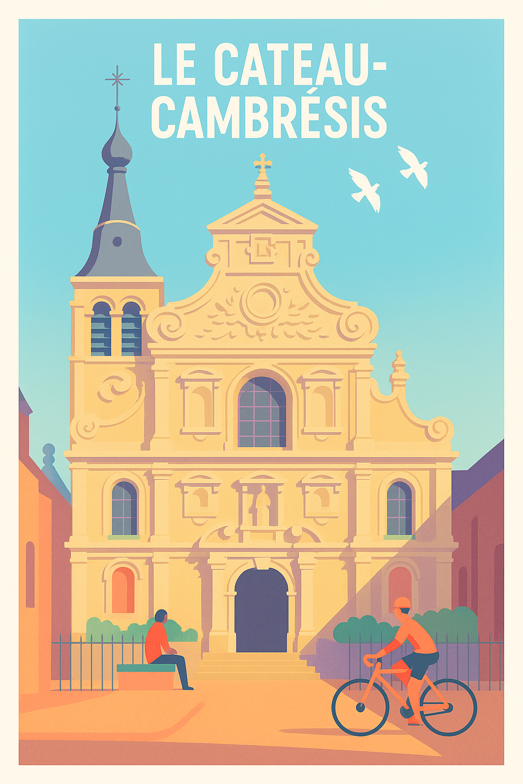 Affiche de Le Cateau-Cambrésis - Élégance architecturale et ambiance paisible