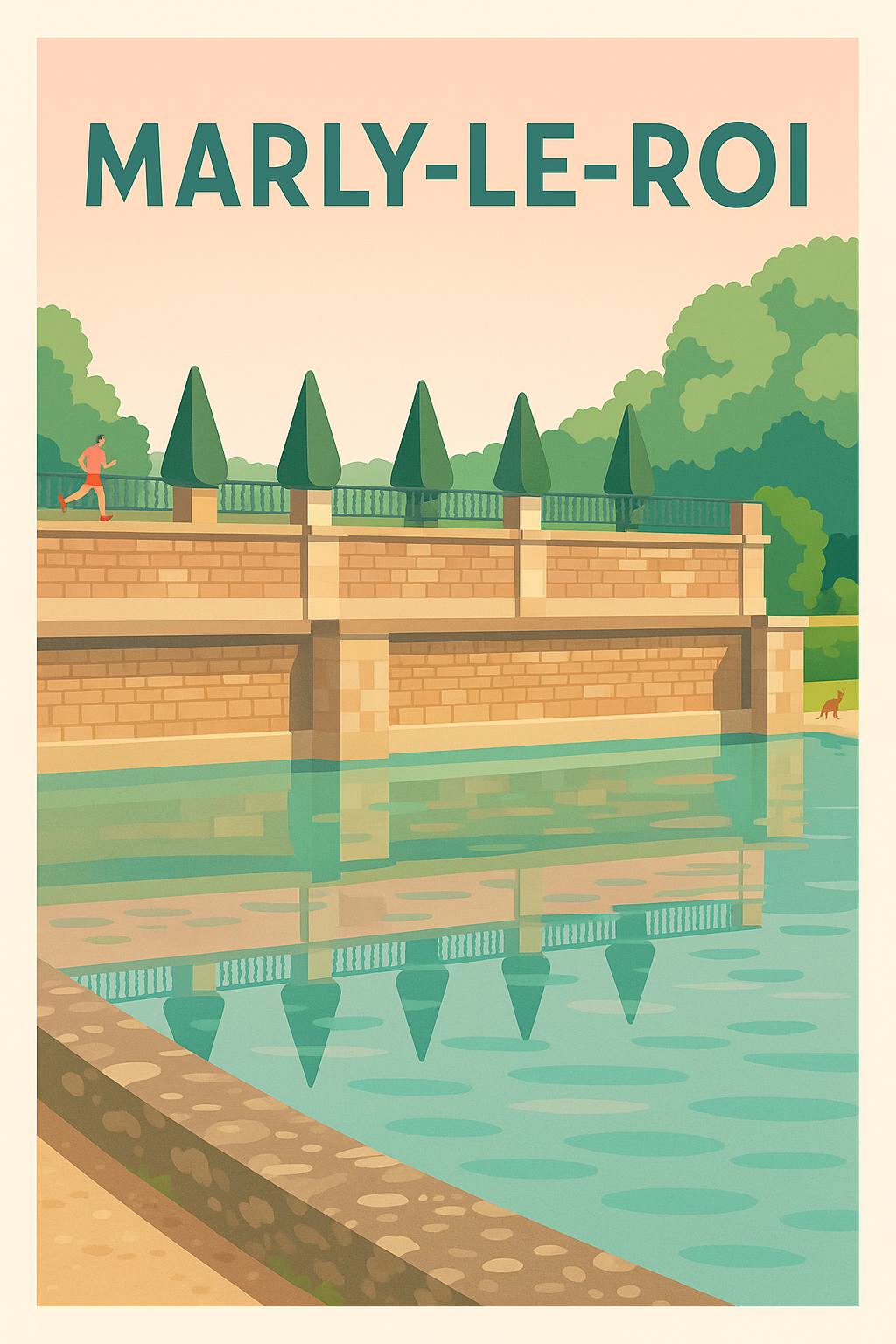 Affiche de Marly-le-Roi - Élégance paisible au bord de l'eau