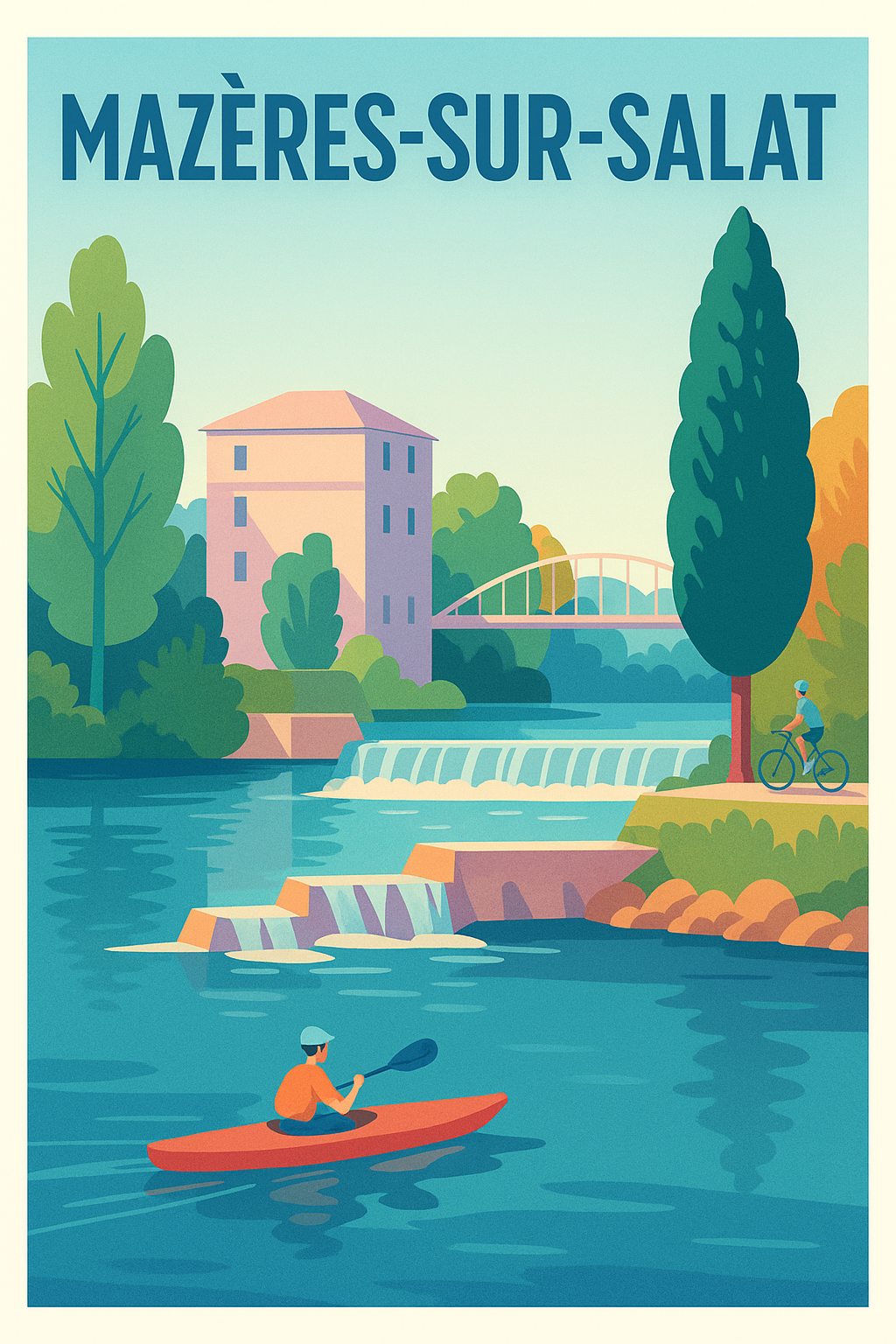 Affiche de Mazères-sur-Salat - L'évasion au fil de l'eau