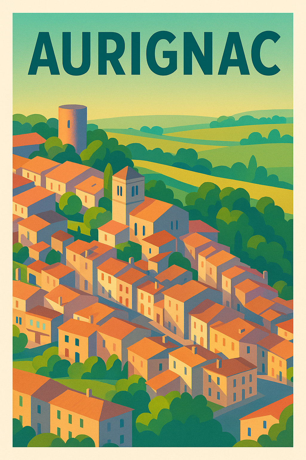 Affiche de Aurignac - Charme et douceur d'un village occitan