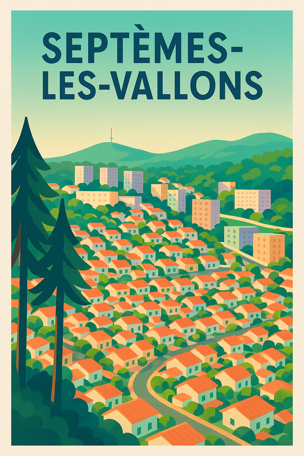 Affiche de Septèmes-les-Vallons - Panorama coloré et nature apaisante