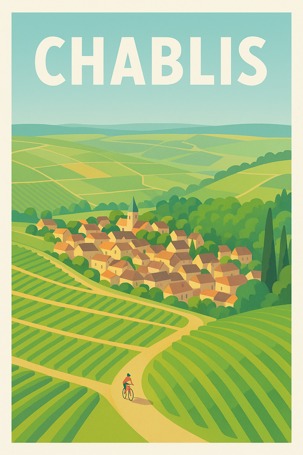 Affiche de Chablis - Voyage au cœur des vignobles