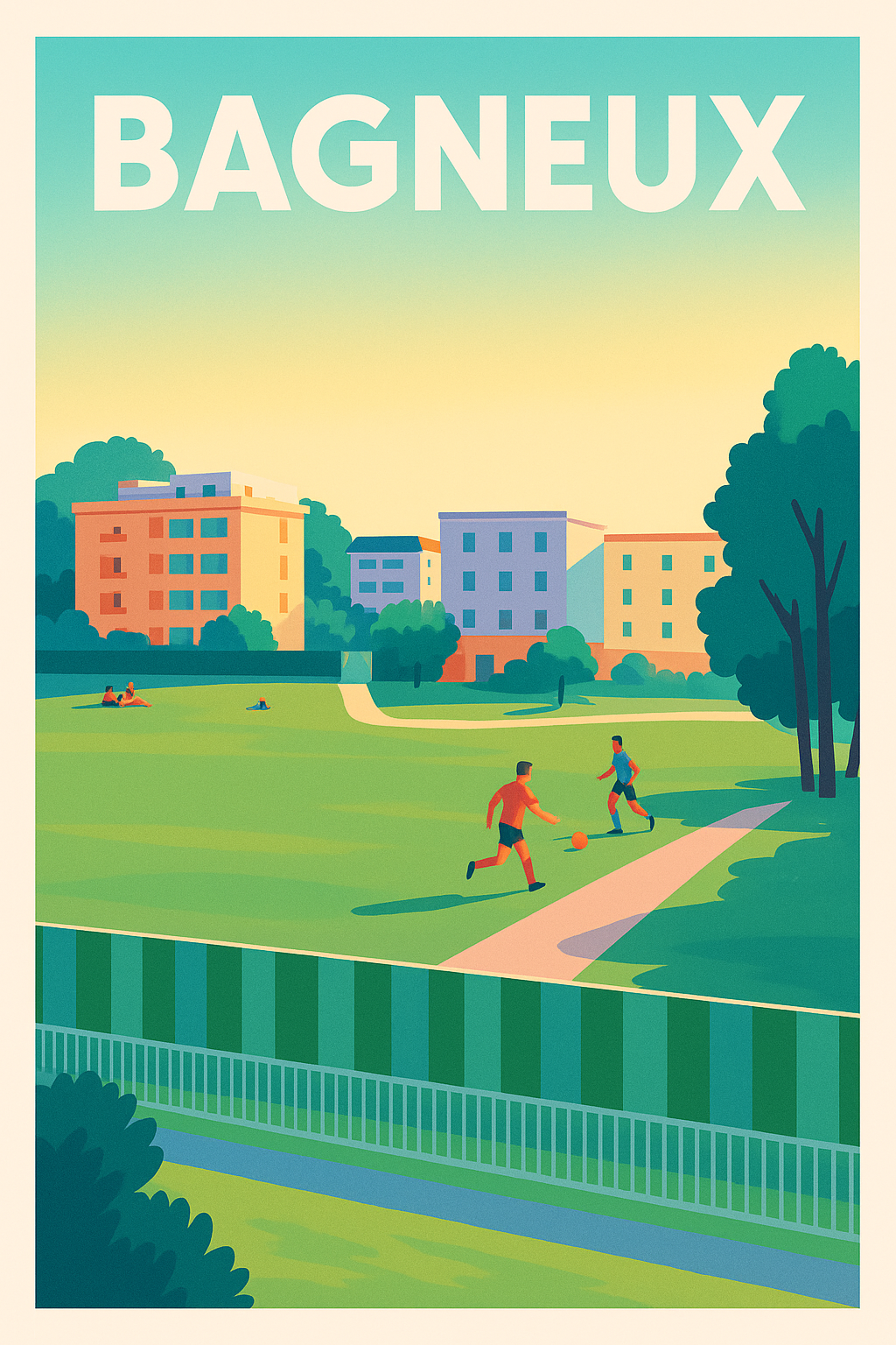 Affiche de Bagneux - La douceur d'un parc ensoleillé