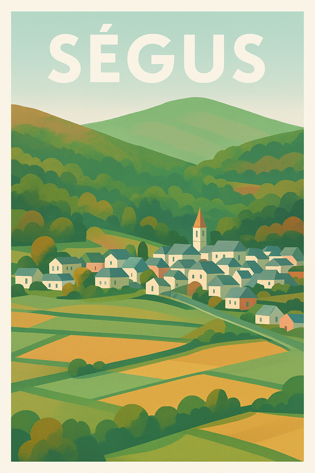 Affiche de Ségus - Charme bucolique et douceur paysagère