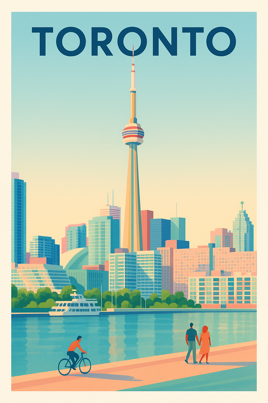 Affiche de Toronto - Vue emblématique au bord de l'eau