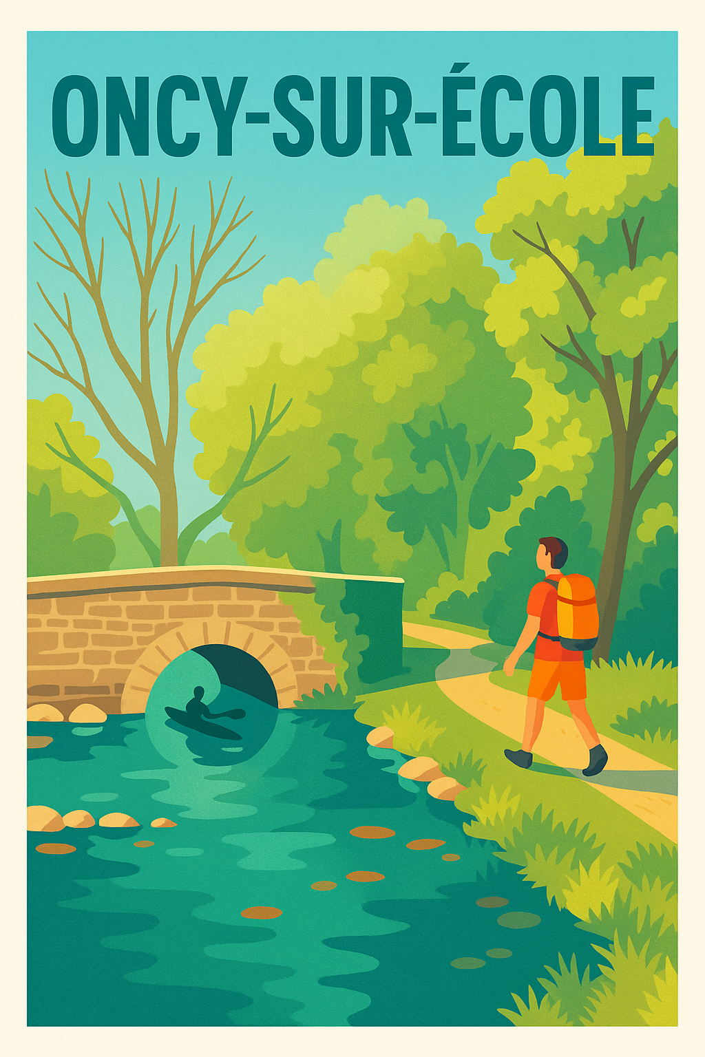 Affiche de Oncy-sur-École - L'évasion nature au fil de l'eau