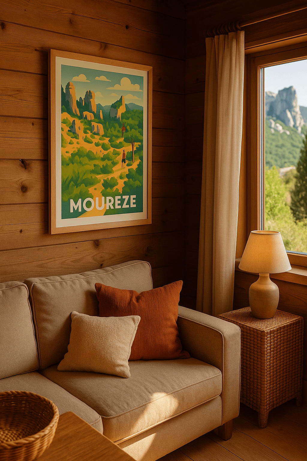 Affiche Mourèze — L'appel des paysages naturels enchanteurs · poster d'art de Mourèze