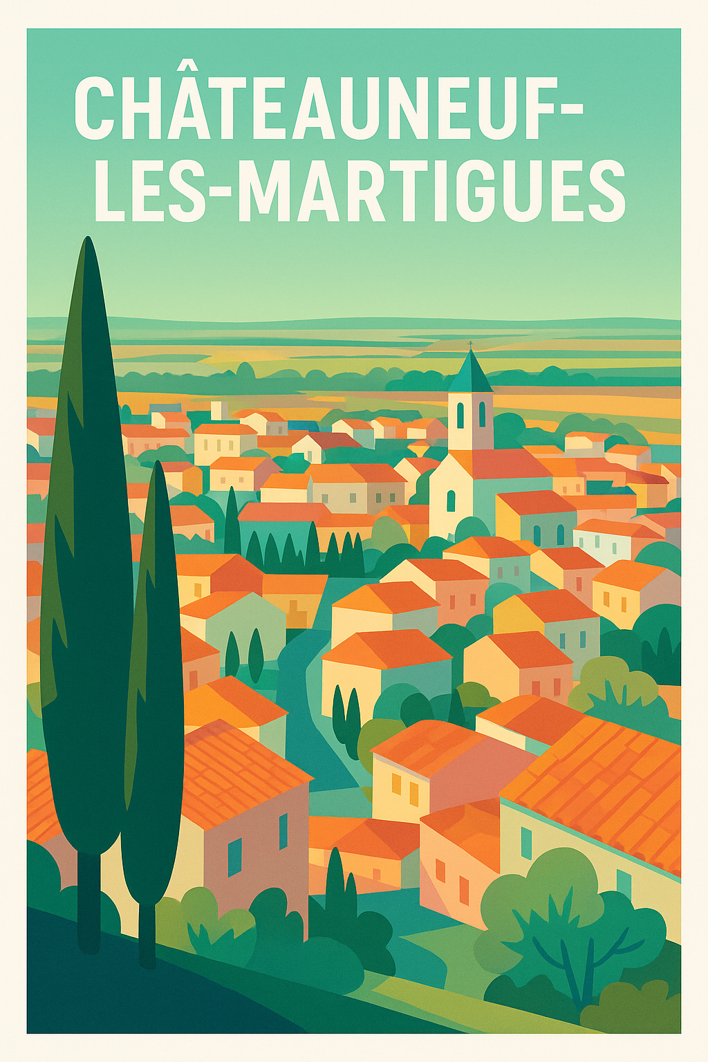 Affiche de Châteauneuf-les-Martigues - Charme provençal au cœur des collines