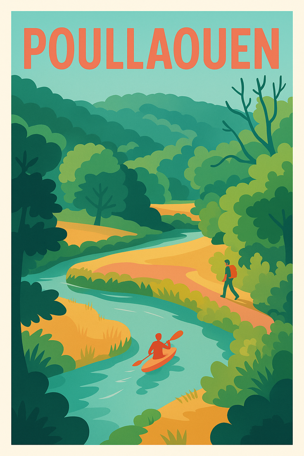 Affiche de Poullaouen - Nature et Aventure au Cœur de la Bretagne