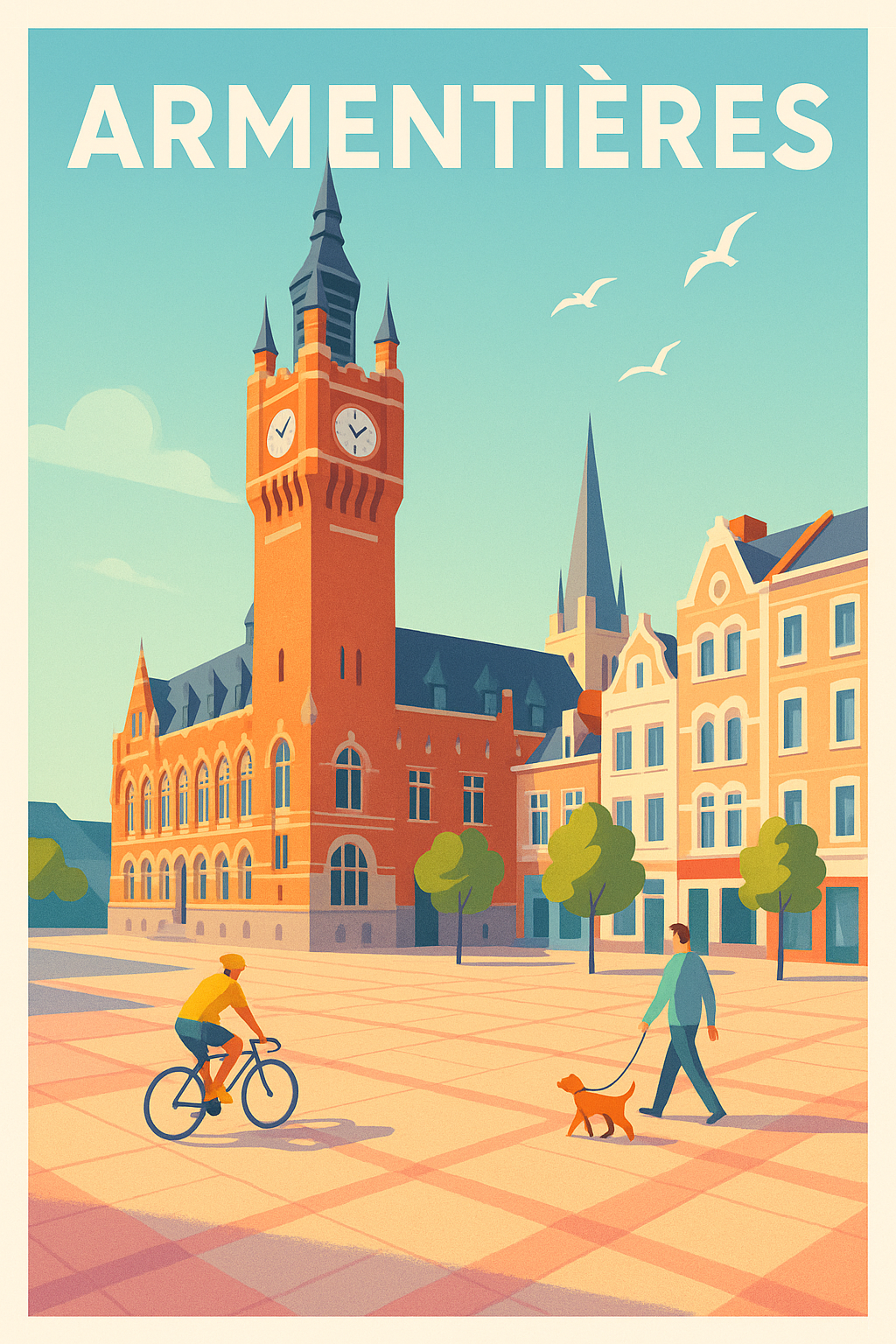Affiche Armentières — Charme et vie paisible au cœur de la ville · poster d'art de Armentières