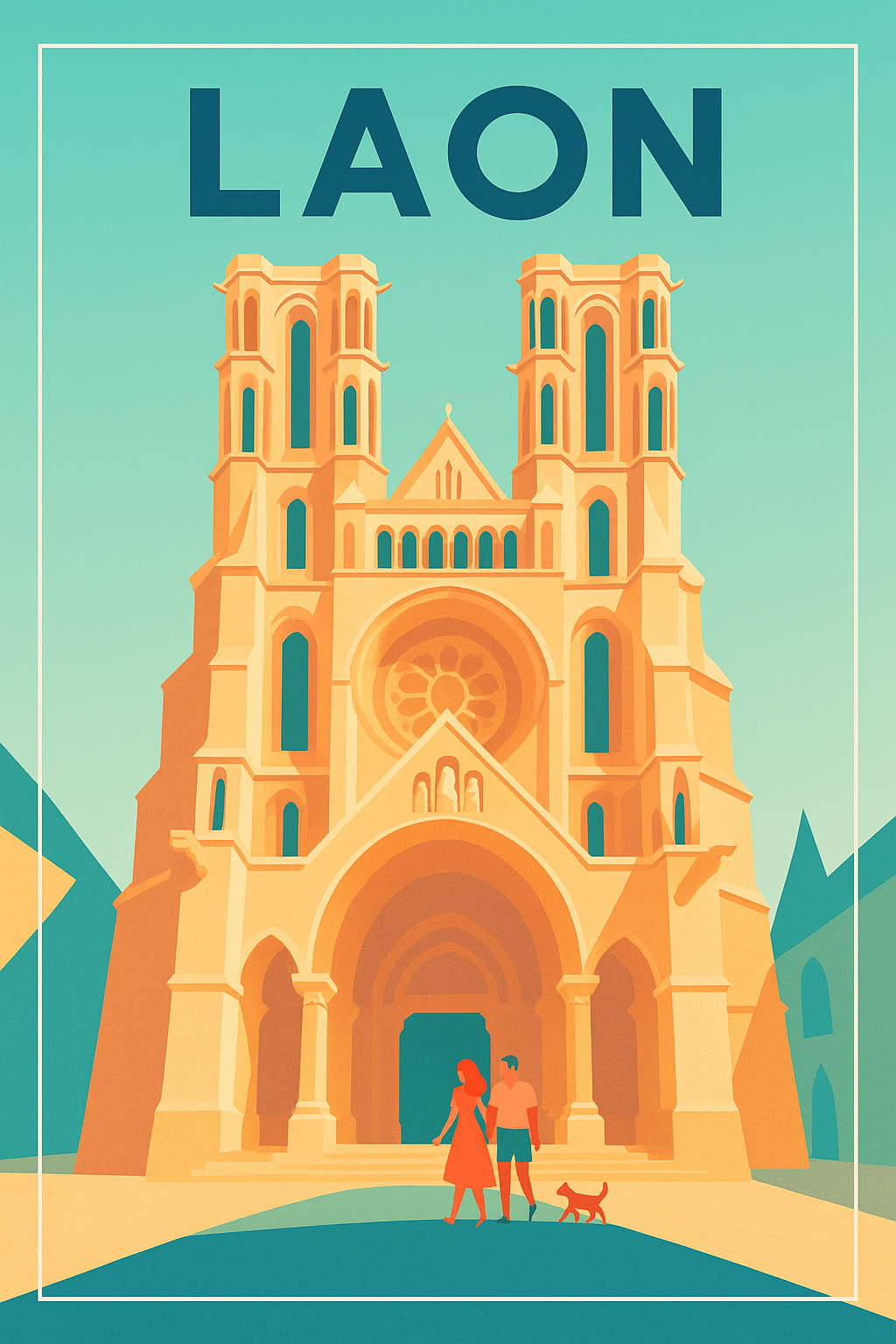 Affiche de Laon - Charme et histoire médiévale