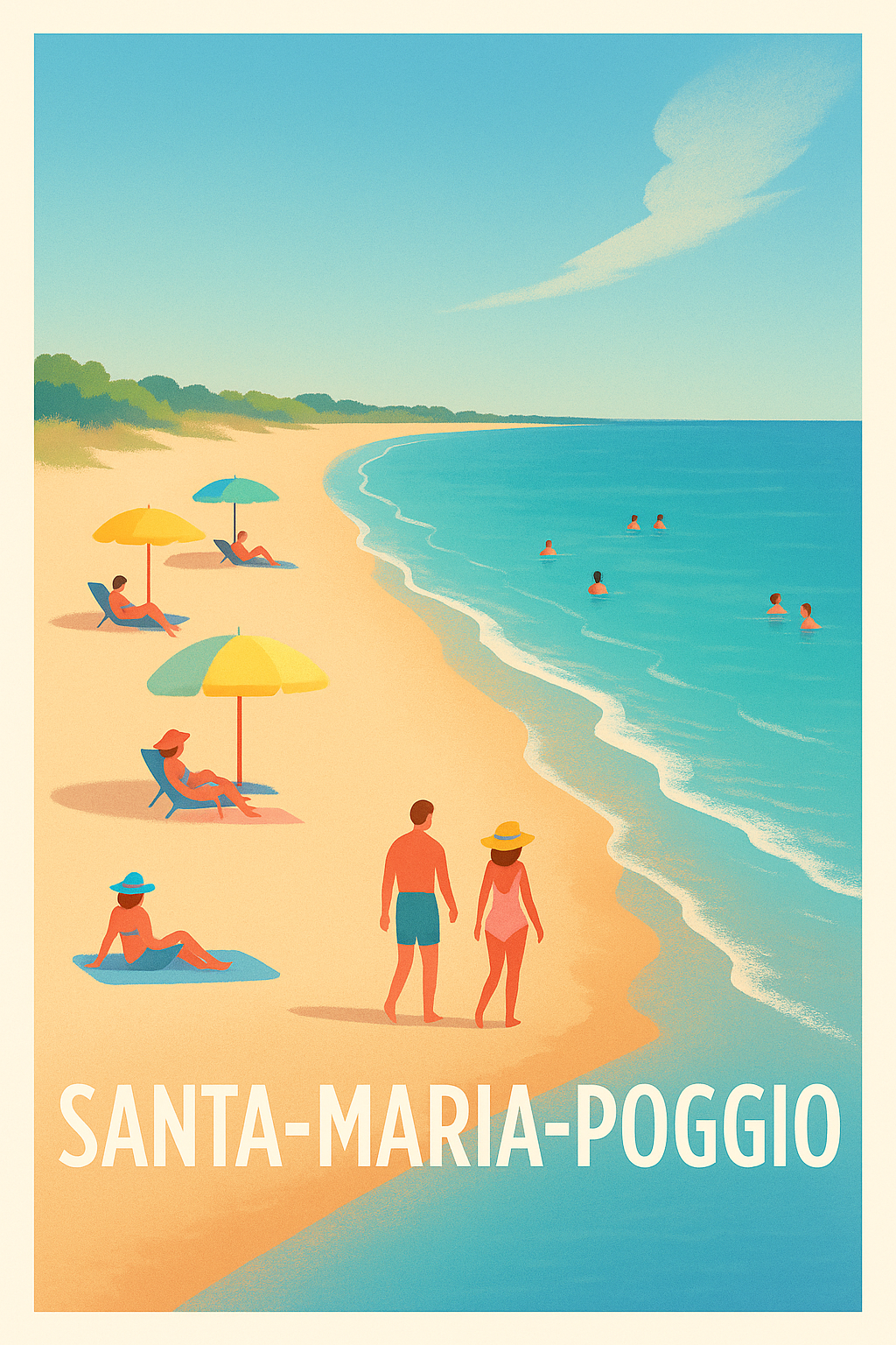 Affiche de Santa-Maria-Poggio - Plage et Douceur Méditerranéenne