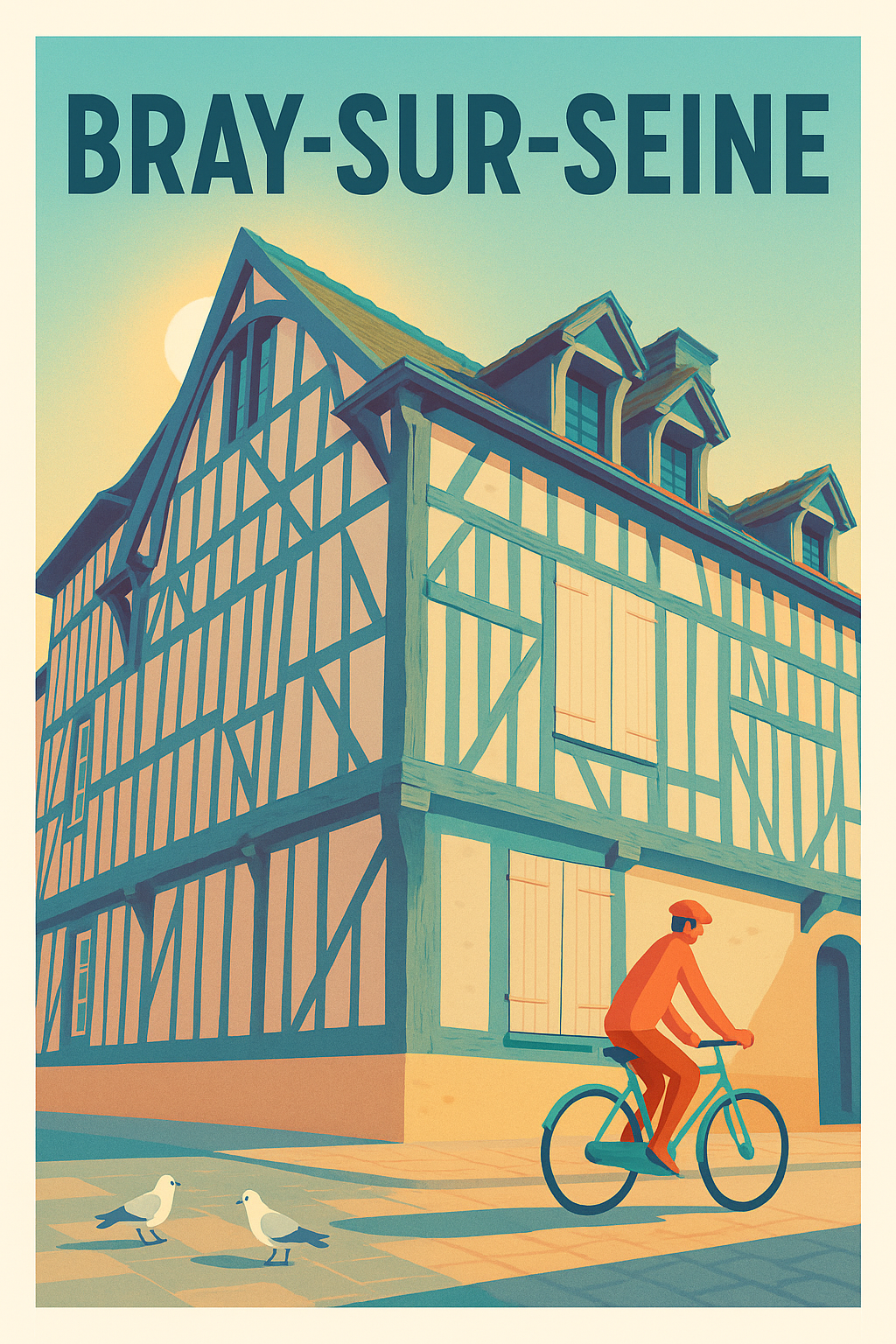Affiche de Bray-sur-Seine - Charme et douceur d'une ville au bord de l'eau
