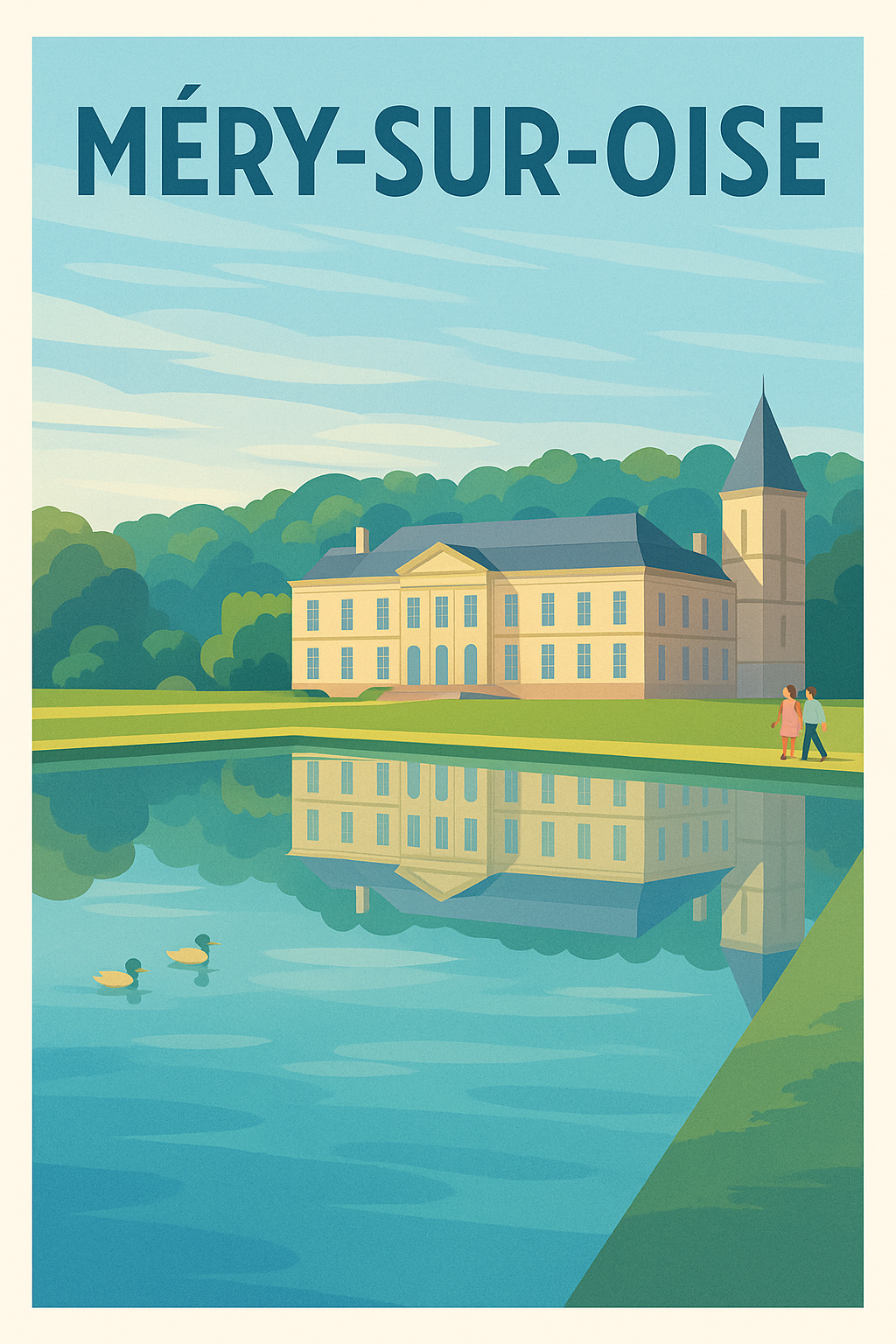 Affiche de Méry-sur-Oise - Charme et sérénité au fil de l'eau