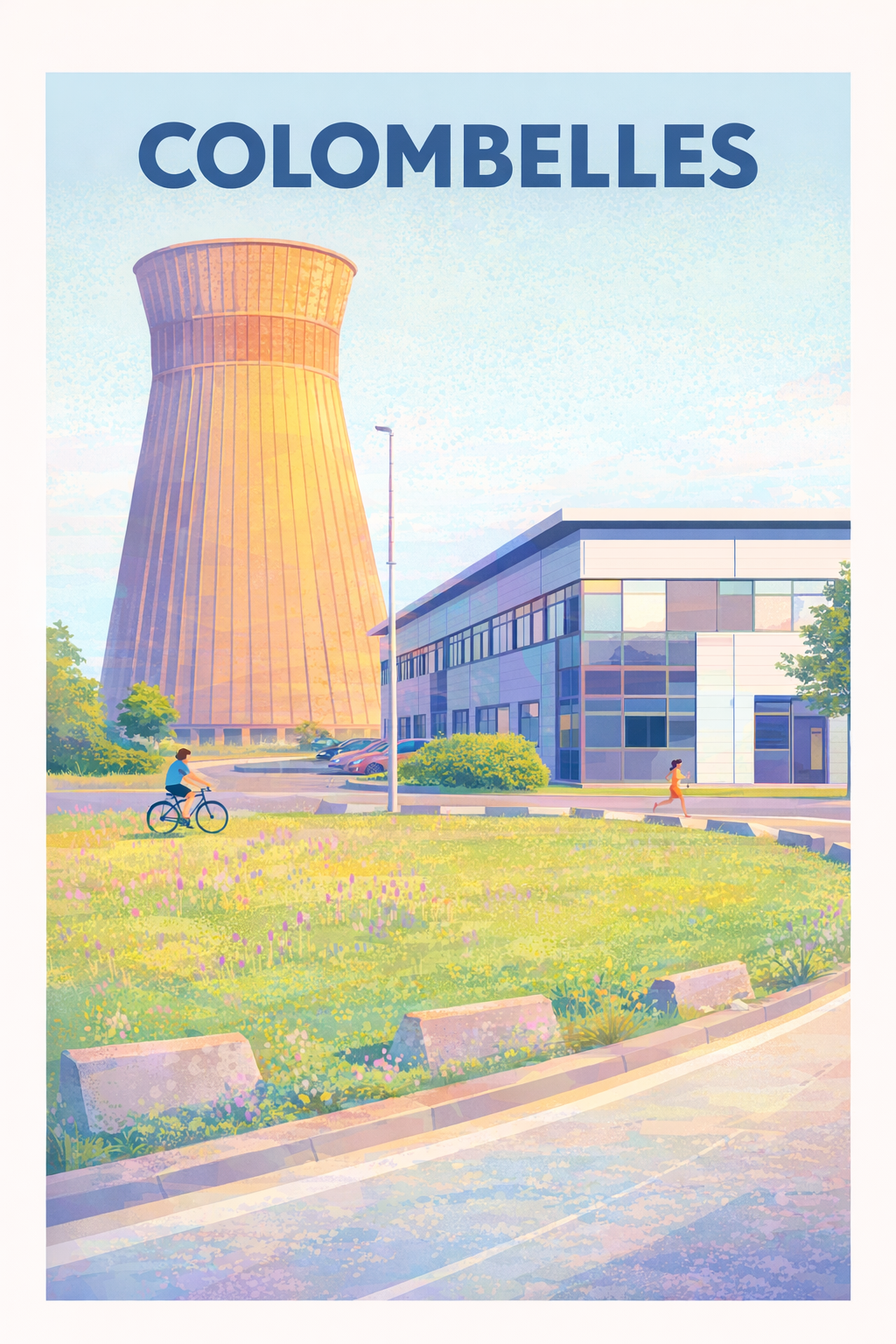 Affiche de Colombelles - Charme industriel au soleil couchant