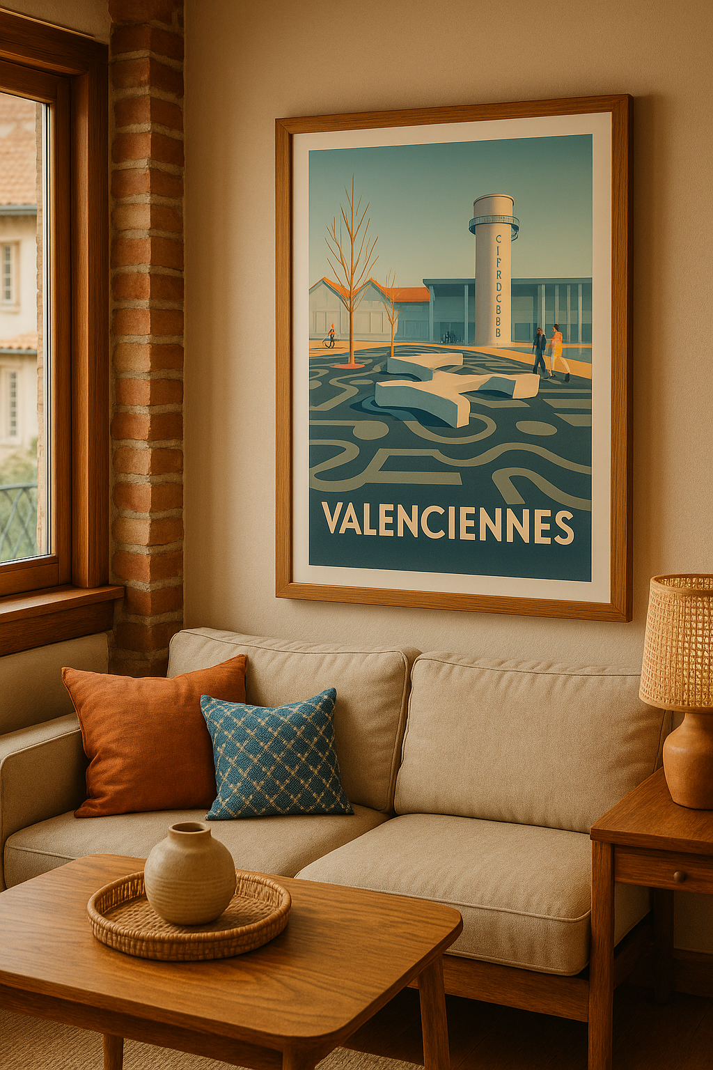 Affiche Valenciennes — Harmonie urbaine et design moderne · poster d'art de Valenciennes