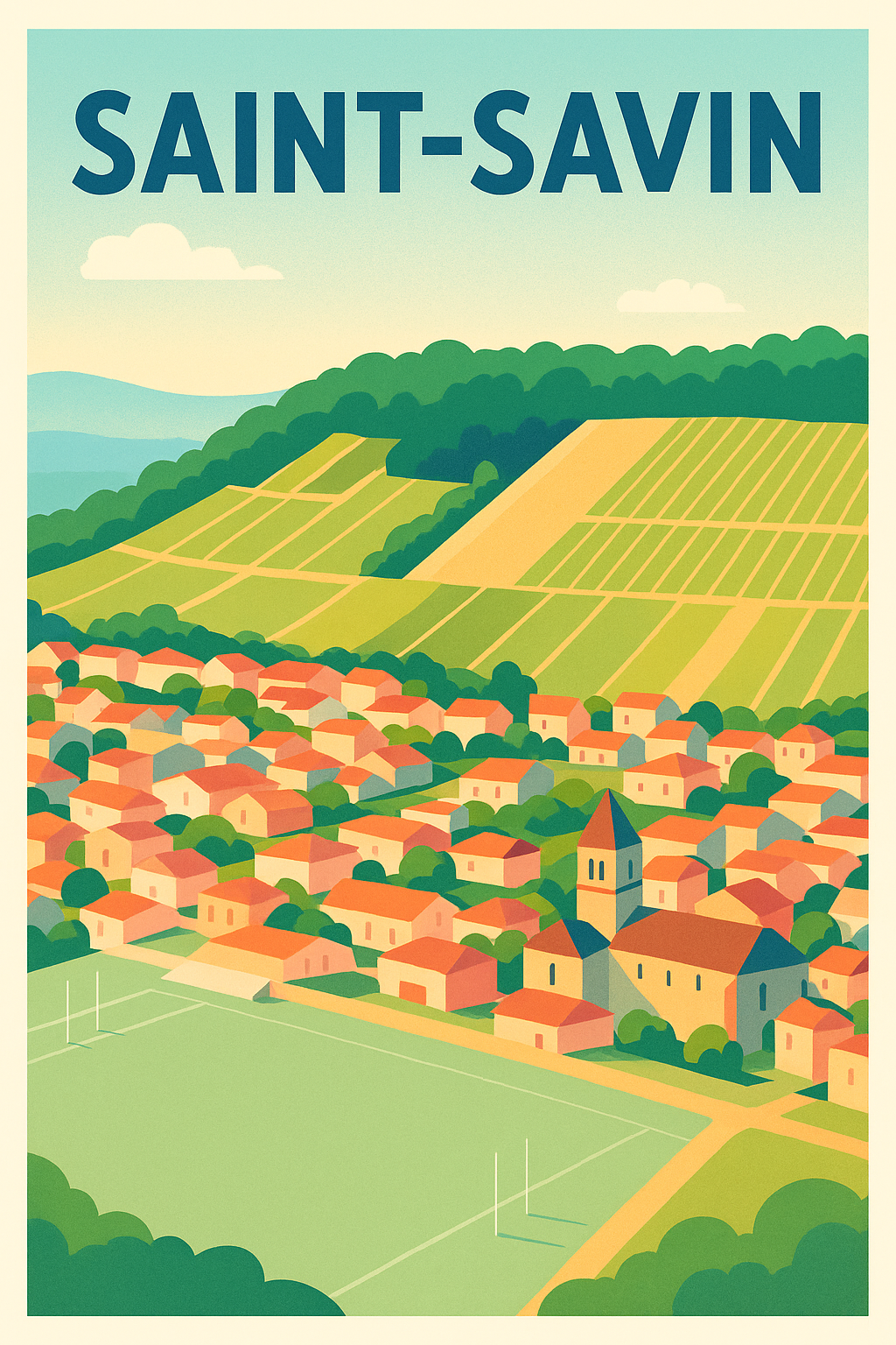 Affiche de Saint-Savin - Charme bucolique et douceur de vivre