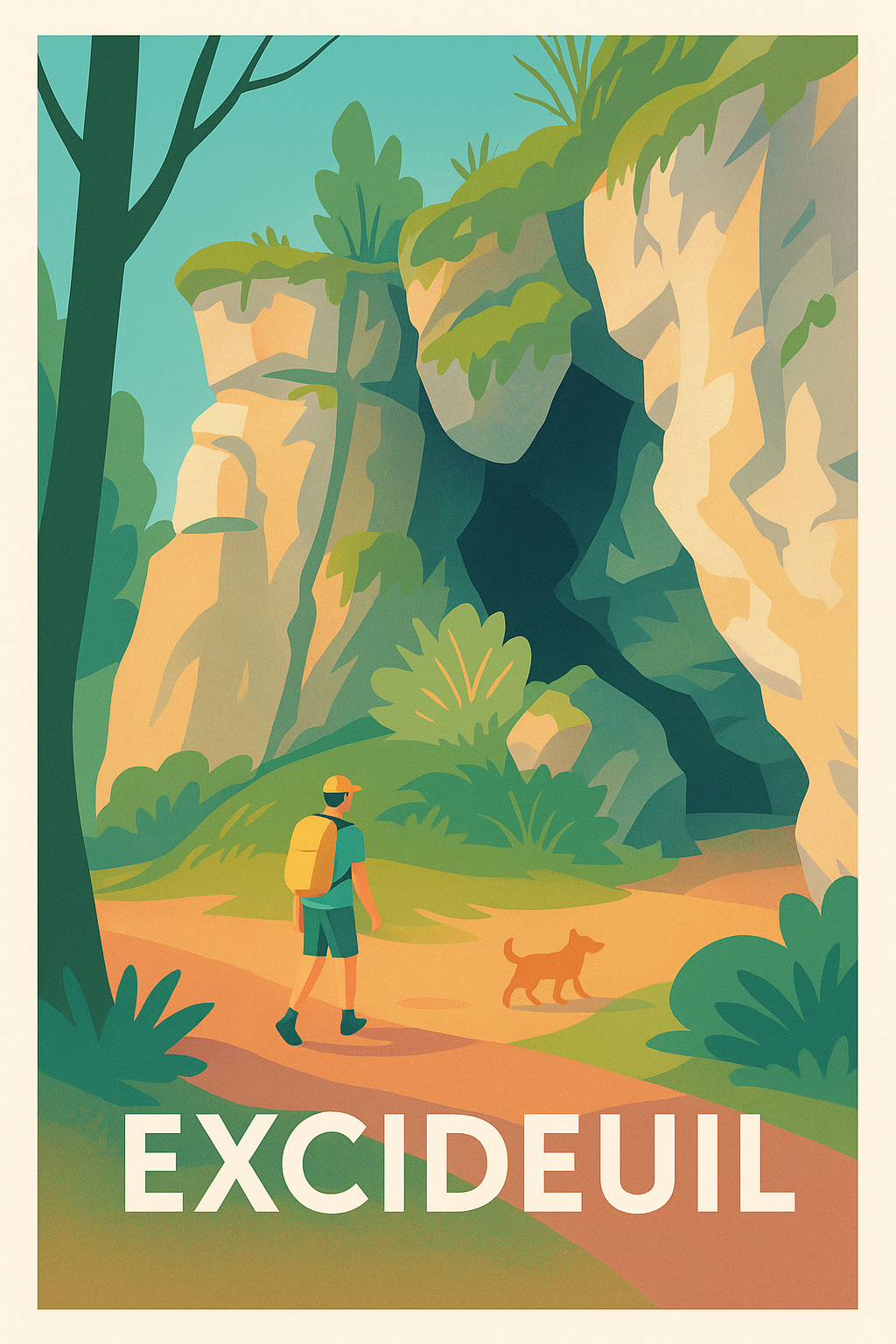 Affiche Excideuil — L'appel de la nature sauvage · poster d'art de Excideuil