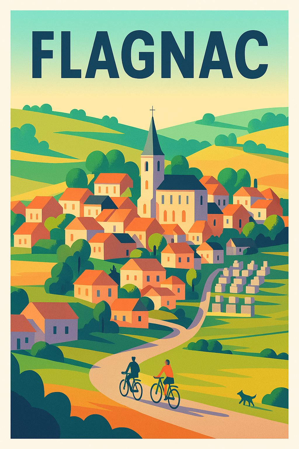 Affiche de Flagnac - Le charme paisible d'un village catalyseur de nature