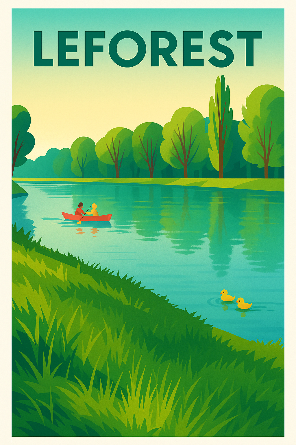 Affiche de Leforest - Évasion paisible au fil de l'eau