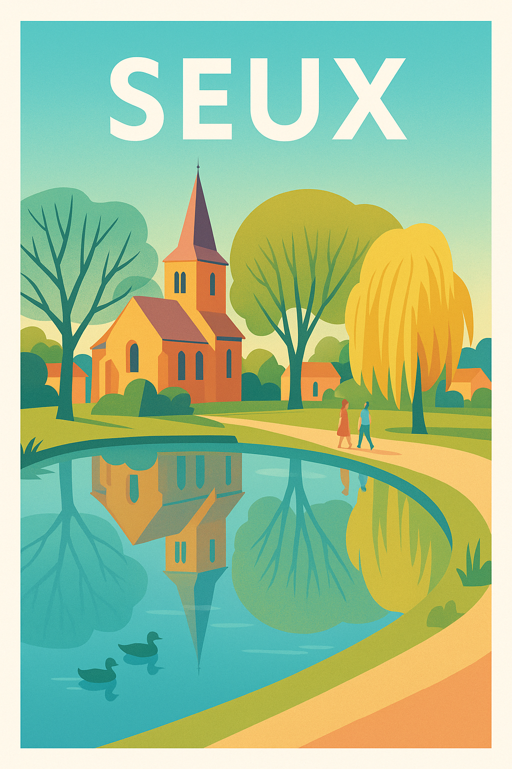 Affiche de Seux - Sérénité au bord de l'eau