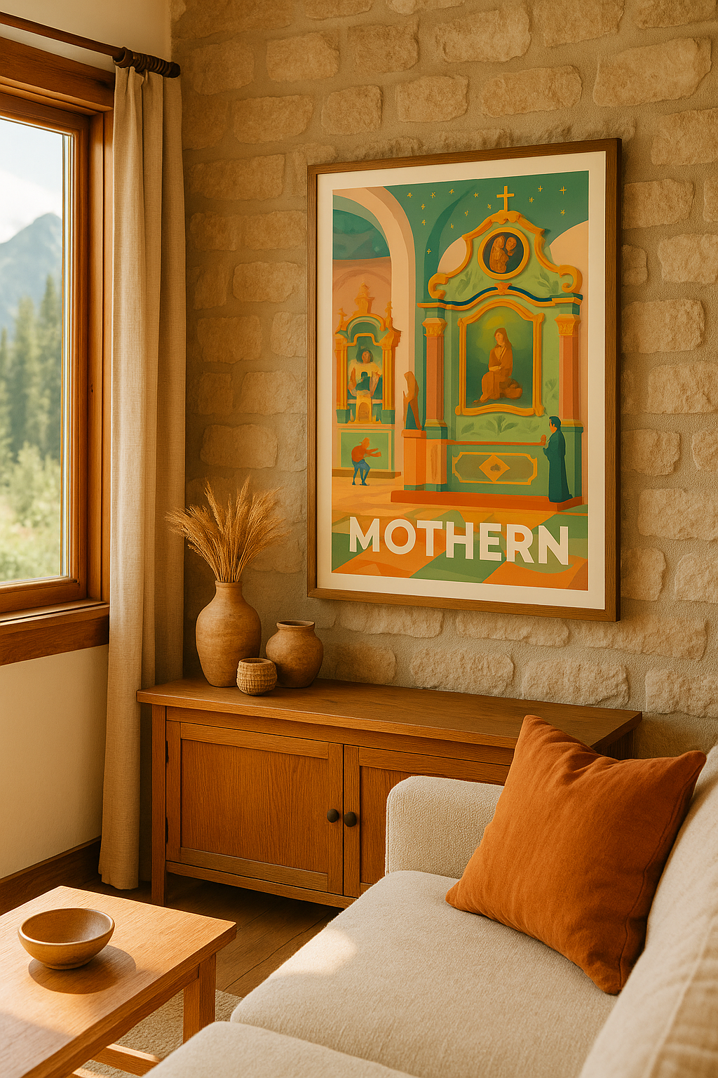 Mise en situation Affiche Mothern - Harmonie spirituelle et artistique