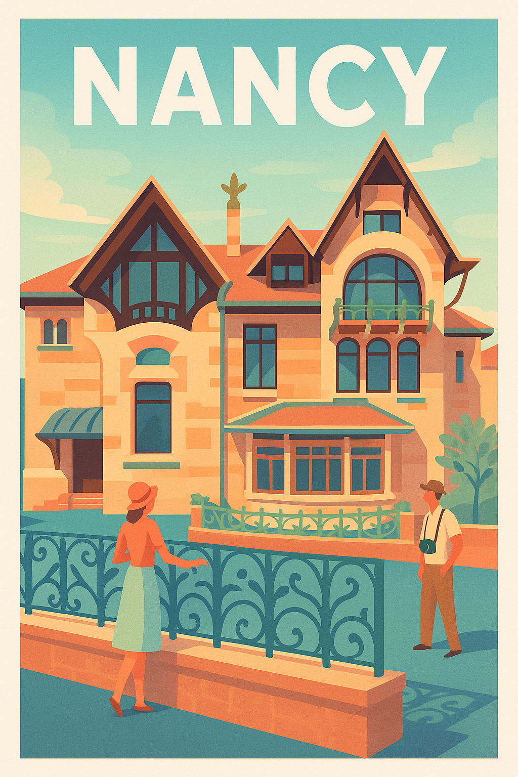 Affiche de Nancy - Charme et élégance à la française