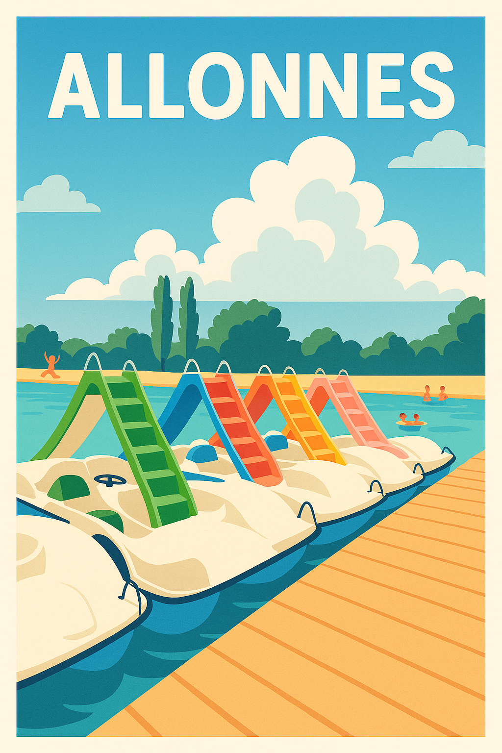 Affiche de Allonnes - Une escapade joyeuse au bord de l'eau
