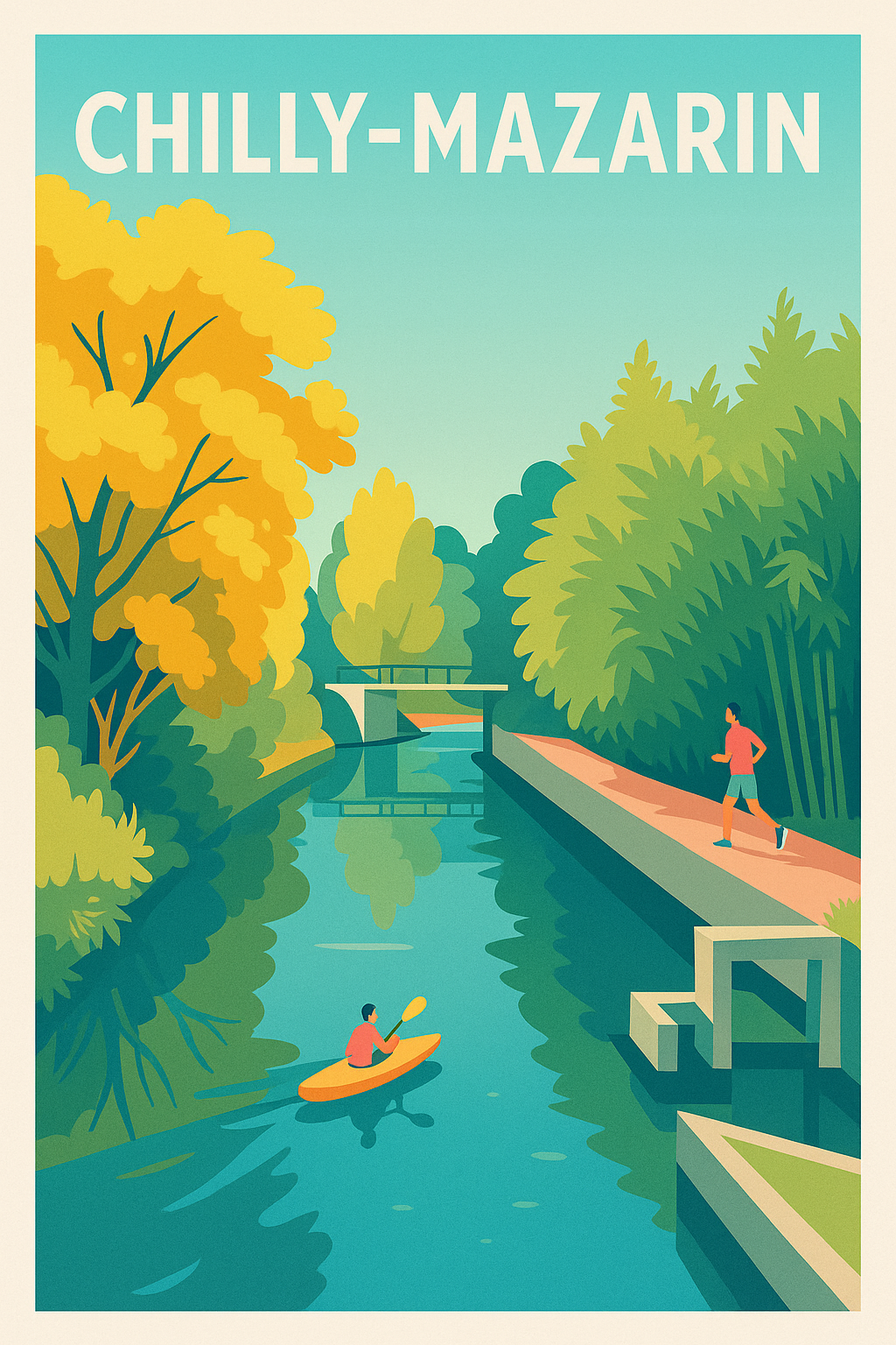 Affiche de Chilly-Mazarin - Évasion et nature au fil de l'eau
