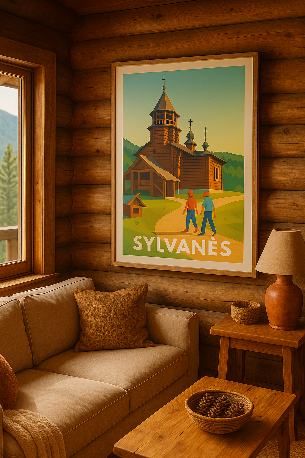 Affiche Sylvanès — Promenade paisible au cœur du patrimoine · poster d'art de Sylvanès