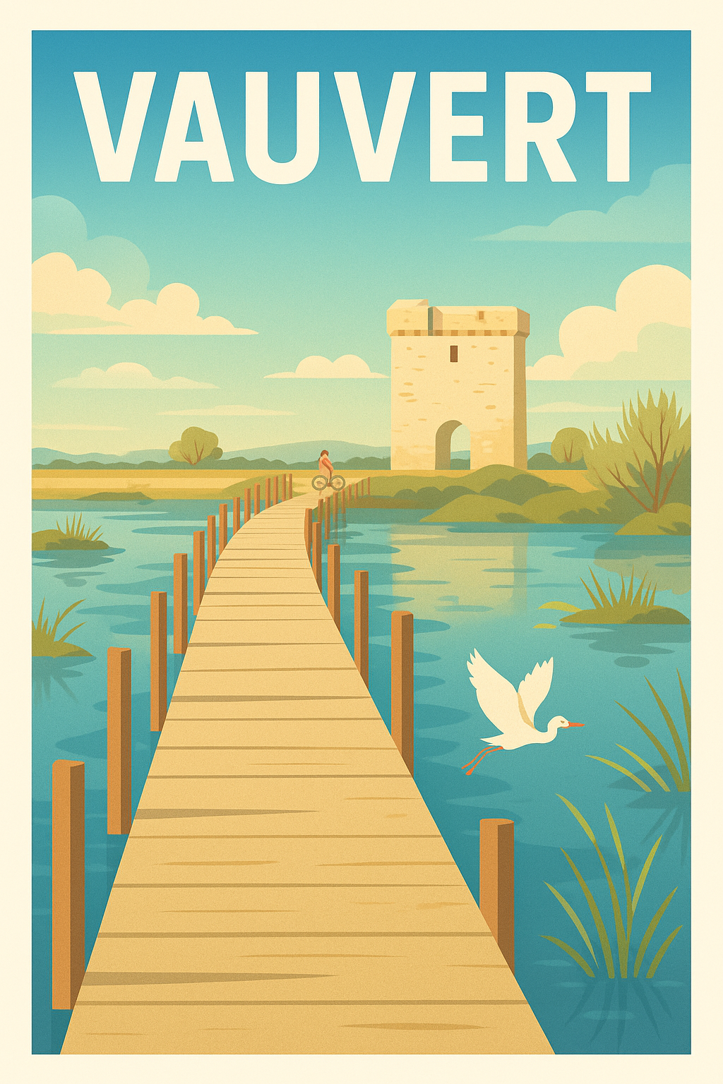 Affiche de Vauvert - Nature et Sérénité en Camargue
