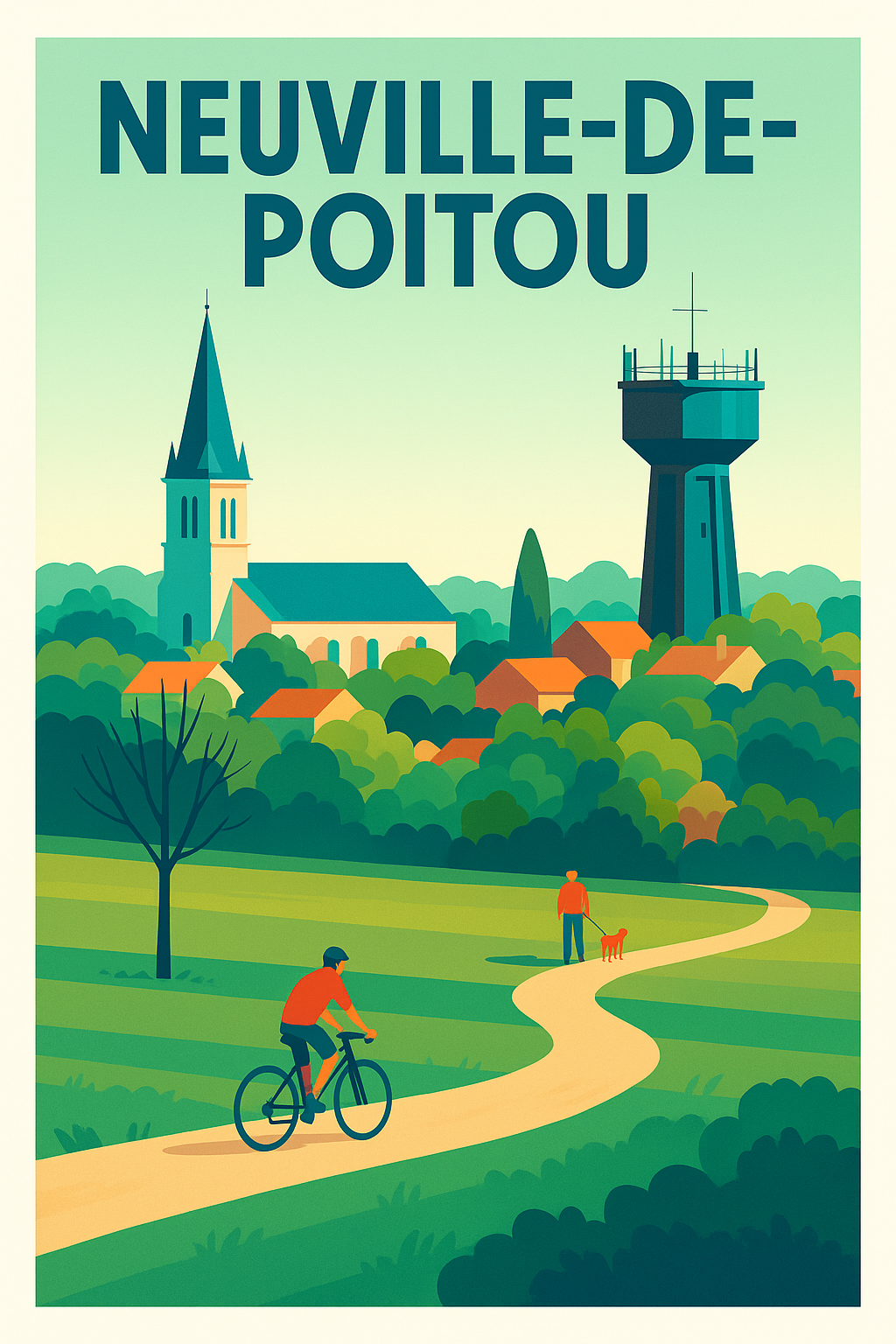 Affiche de Neuville-de-Poitou - Charme paisible et nature préservée