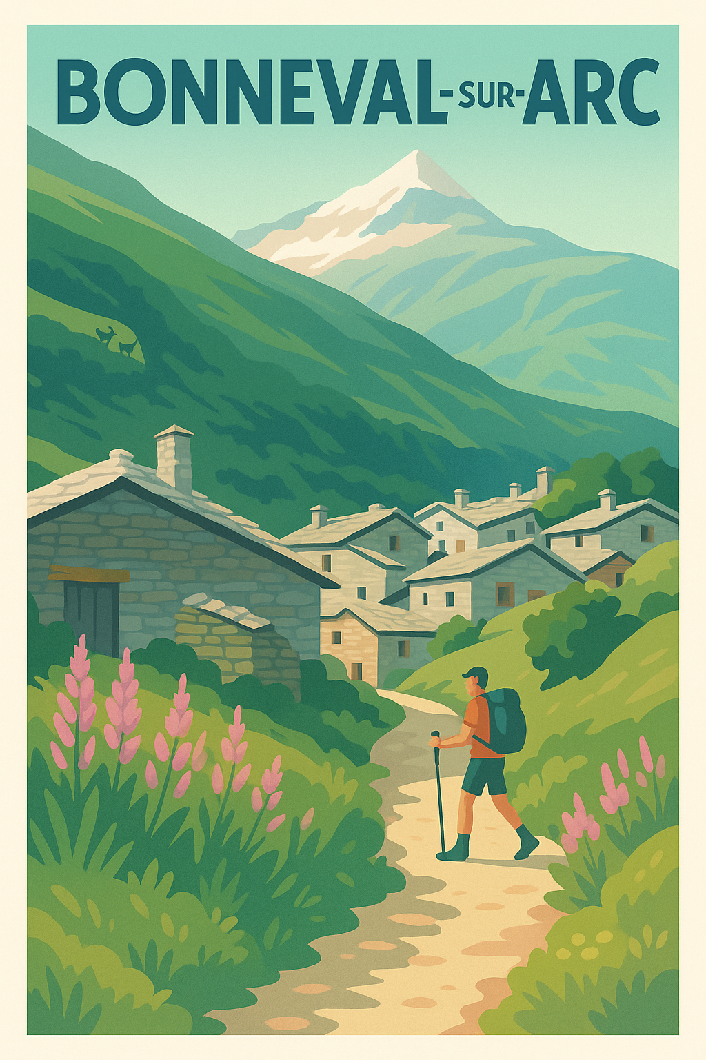 Affiche de Bonneval-sur-Arc - Évasion Montagnarde Authentique