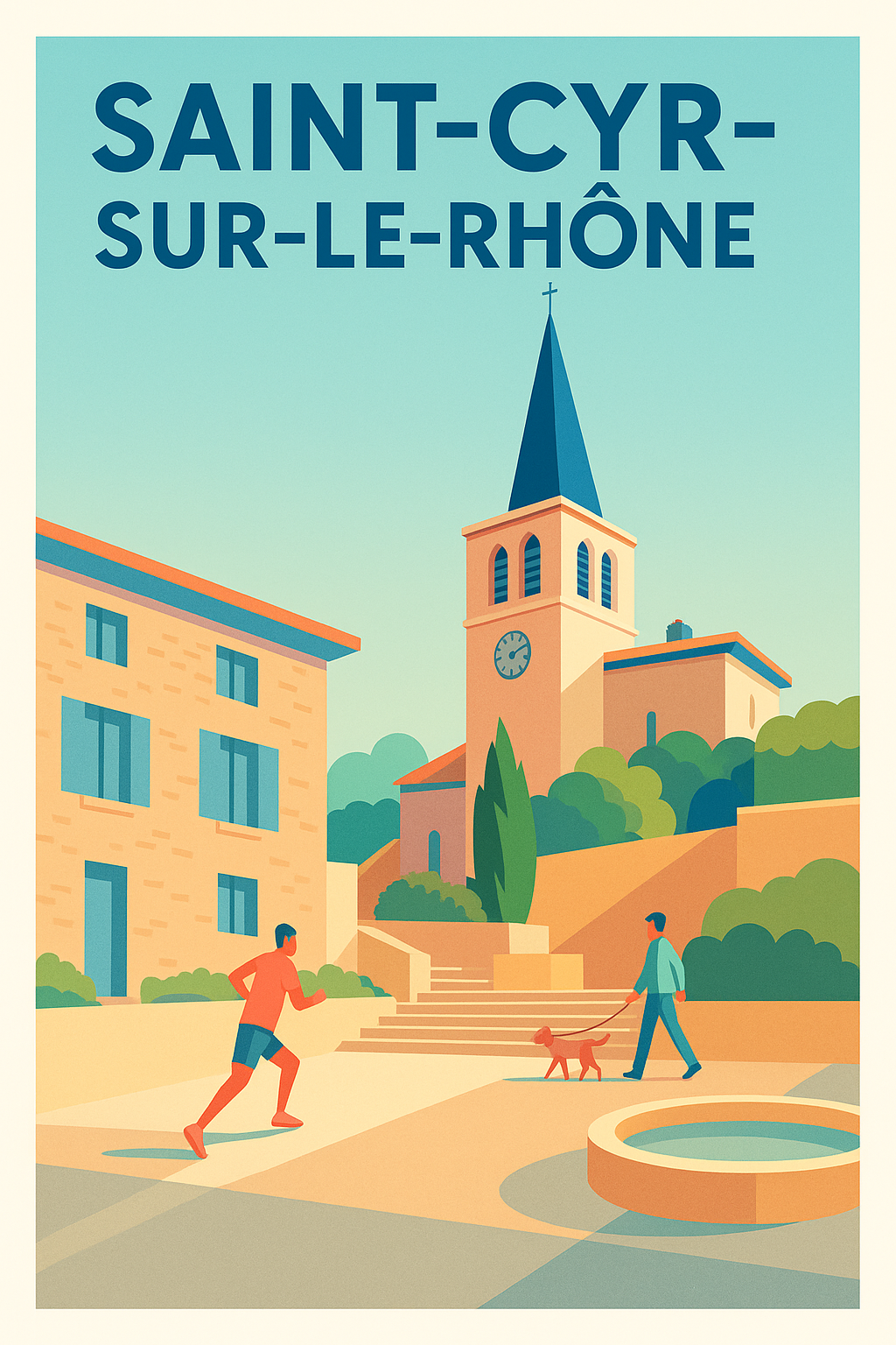 Affiche de Saint-Cyr-sur-le-Rhône - Charme et quiétude au cœur du village