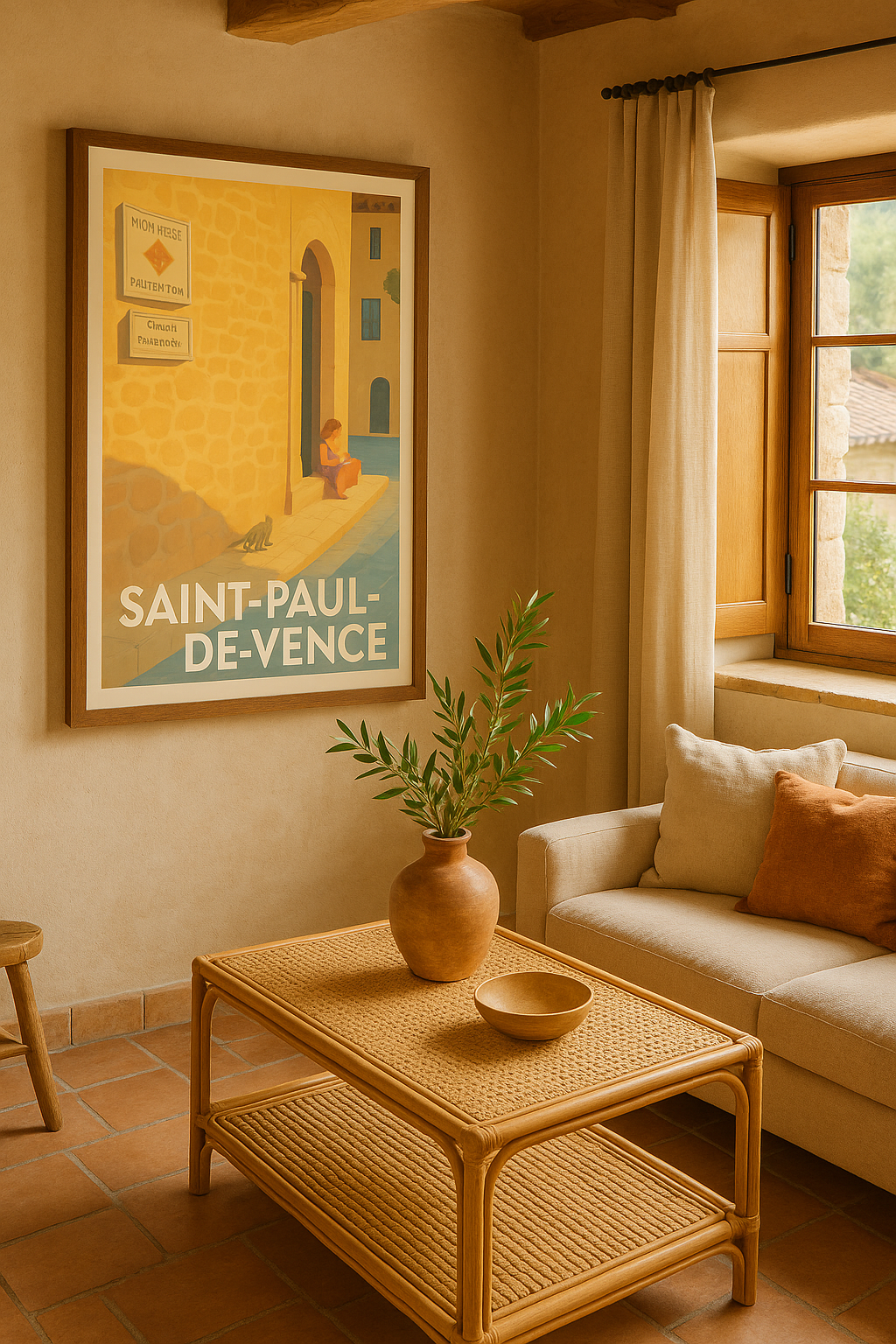 Mise en situation Affiche de Saint-Paul-de-Vence - Charme et lumière provençale