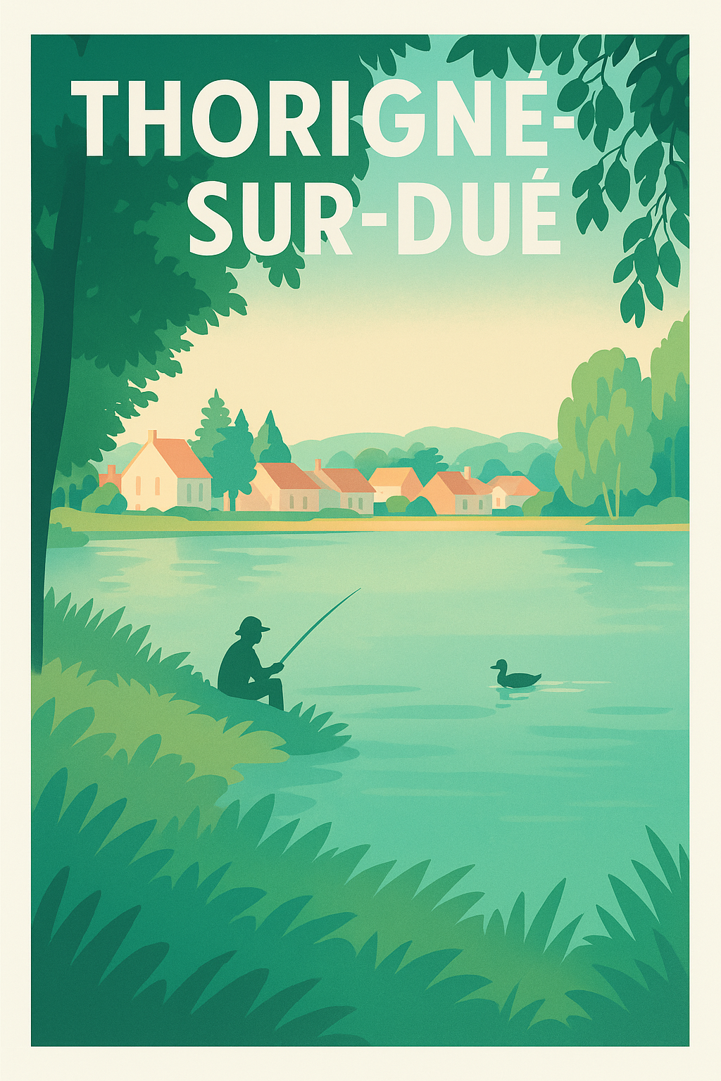 Affiche de Thorigné-sur-Dué - Tranquillité au bord de l'eau