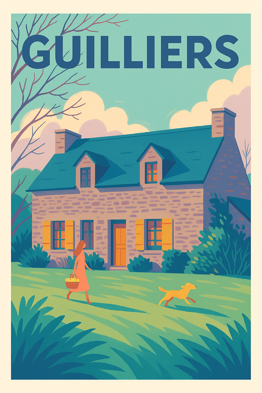 Affiche de Guilliers - Douceur et charme campagnard