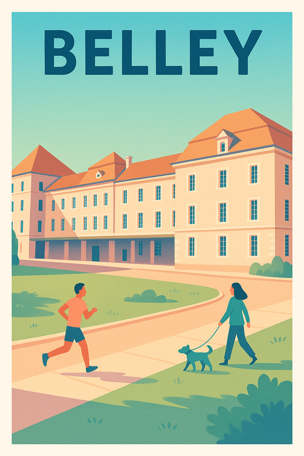 Affiche de Belley - Une promenade paisible au cœur de la ville