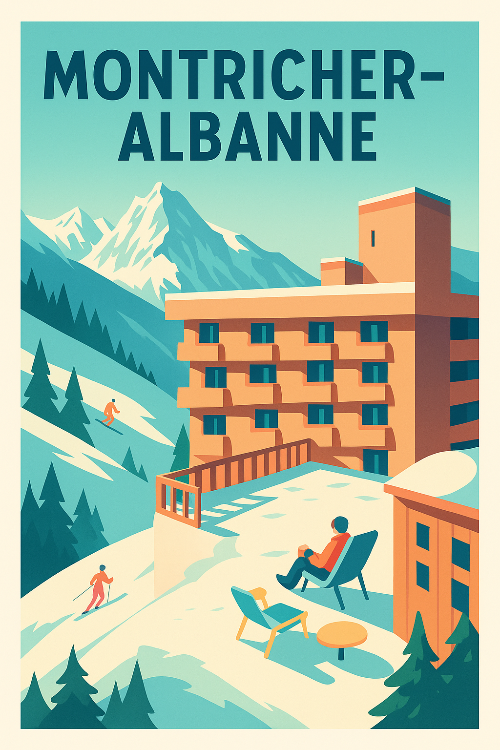 Affiche de Montricher-Albanne - Escapade hivernale en montagne