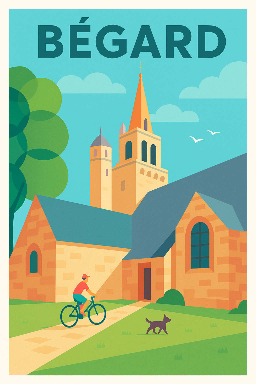 Affiche de Bégard - Charme et sérénité bretonne