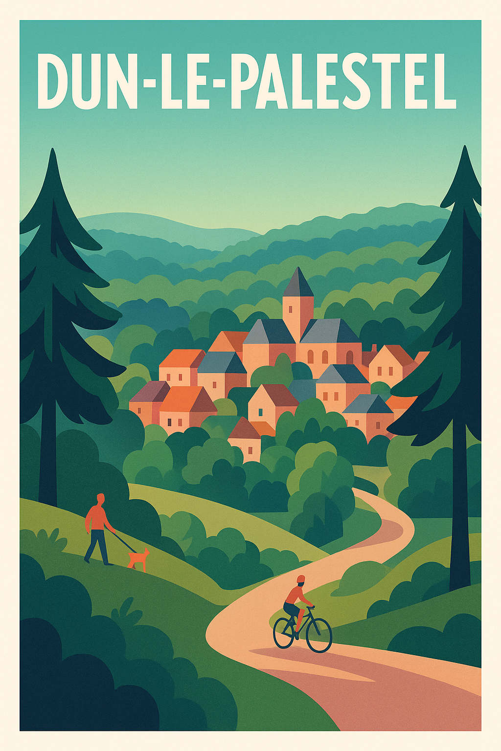 Affiche de Dun-le-Palestel - Une escapade douce au cœur de la nature