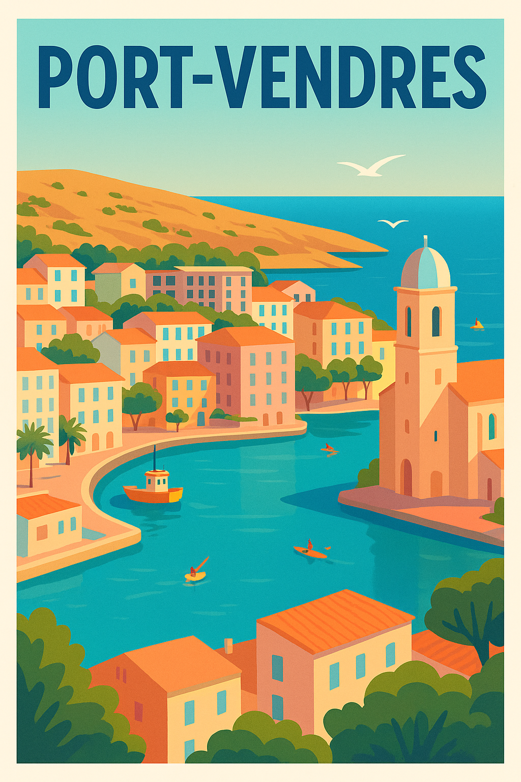 Affiche de Port-Vendres - L'escapade méditerranéenne colorée