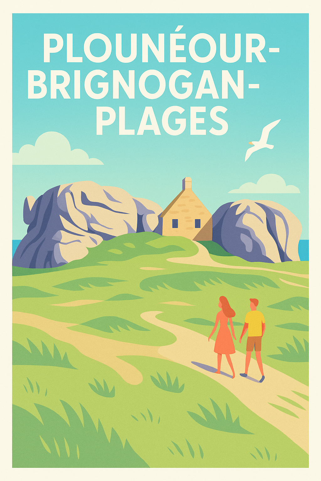 Affiche de Plounéour-Brignogan-Plages - Escapade en bord de mer bretonne