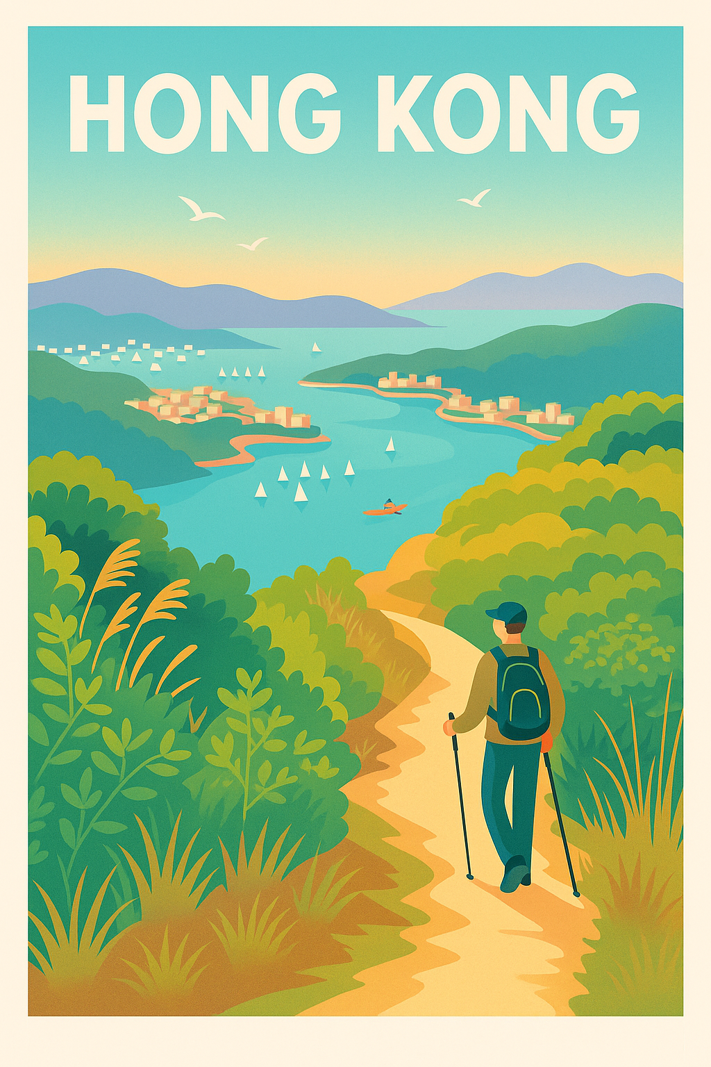 Affiche de Hong Kong - Évasion et nature retrouvée