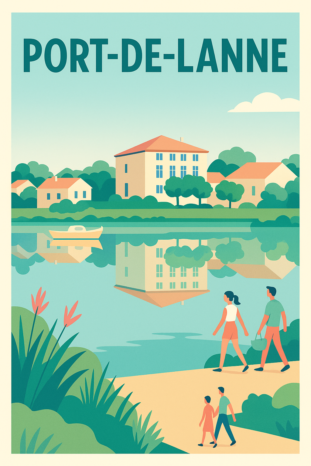 Affiche de Port-de-Lanne - Sérénité au fil de l'eau