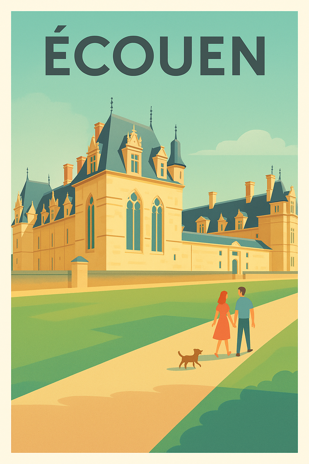 Affiche de Écouen - Promenade au Château Renaissance