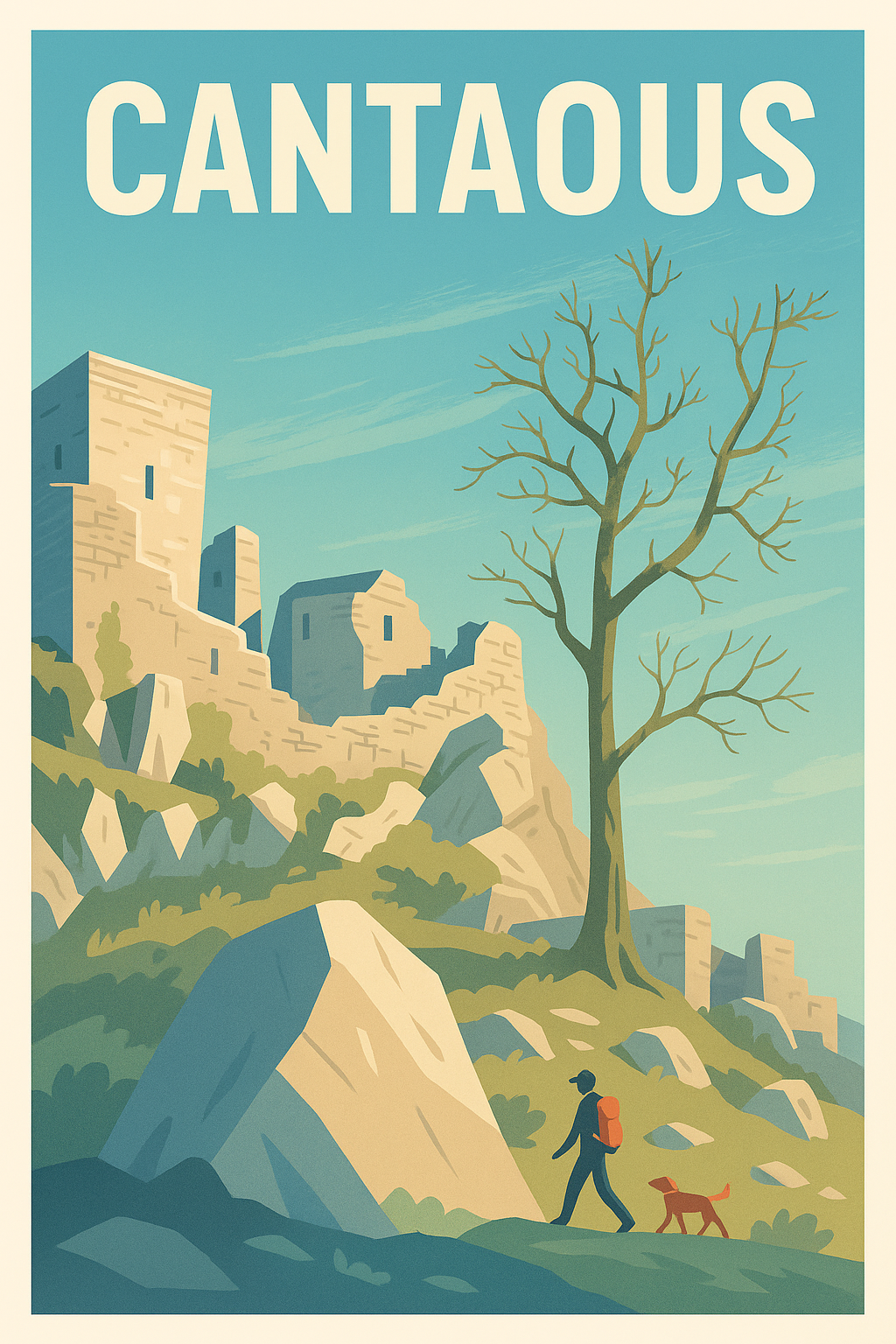 Affiche de Cantaous - Aventure et nature en Occitanie