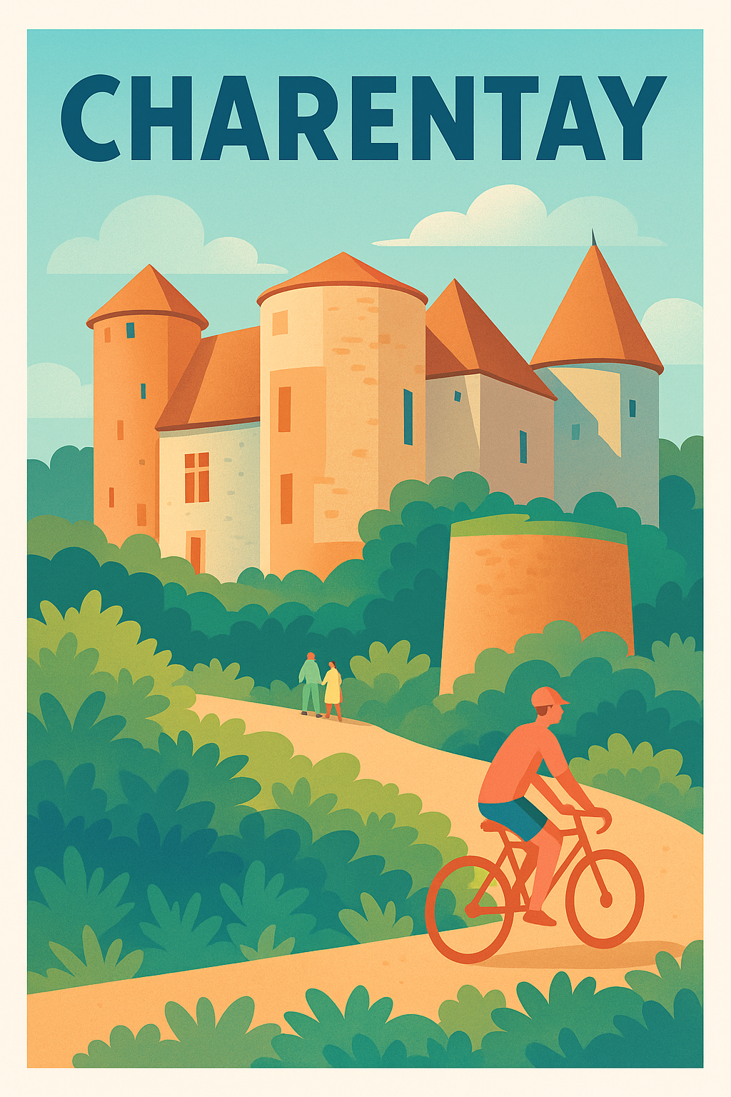 Affiche de Charentay - L'élégance de son château au cœur de la nature