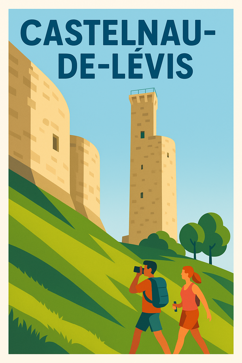Affiche de Castelnau-de-Lévis - Promenade au pied du château
